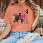Colorful Thankful Turkey Graphic T-Shirt