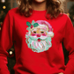 Pastel Faux Hand Painted Santa Graphic T-Shirt