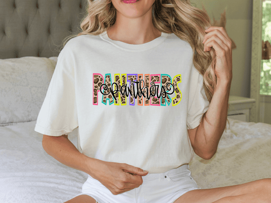 Panthers School Team Mascot Spirit Graphic T-Shirt