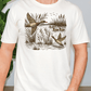 Retro Flying Mallard Duck Graphic T-Shirt