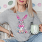 Faux Rhinestone Easter Bunny Graphic T-Shirt