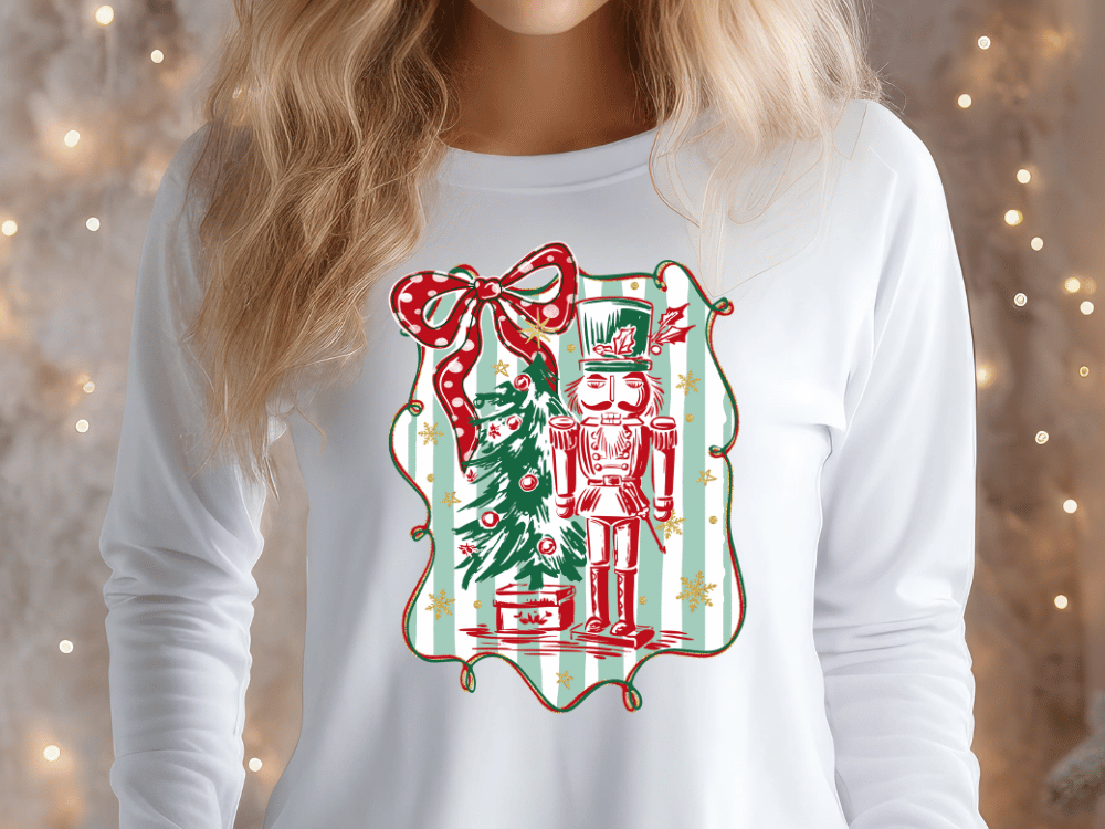 Vintage Christmas Nutcracker Graphic T-Shirt