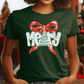 Coquette Red And Green Merry Graphic T-Shirt