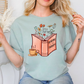 Reading is my Therapy Colorful Floral Book Graphic T-Shirt