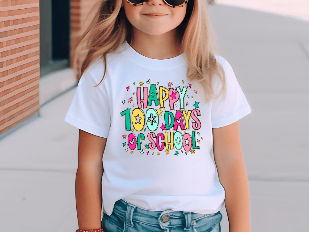 Happy 100 Days of School Graphic T-Shirt