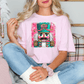 Watercolor Pink And Green Nutcracker Graphic T-Shirt
