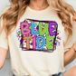 Blue Tide Long County School Mascot Colorful Leopard Spirit Graphic T-Shirt