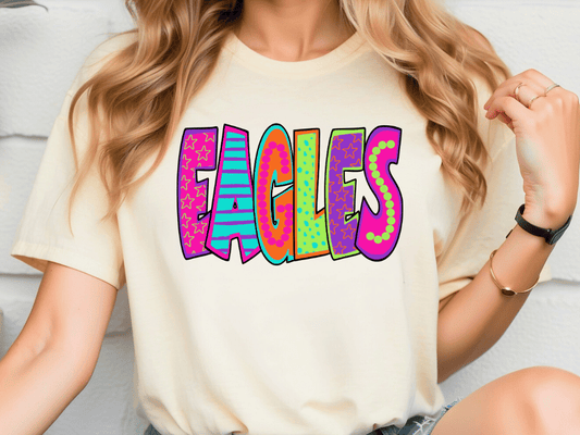 Eagles School Team Mascot Spirit Graphic T-Shirt
