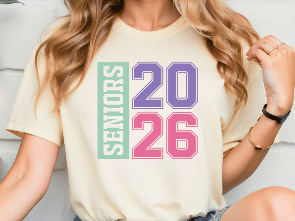 Pastel Senior 2026 Graphic T-Shirt