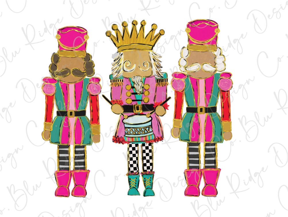 Watercolor Nutcrackers Graphic T-Shirt