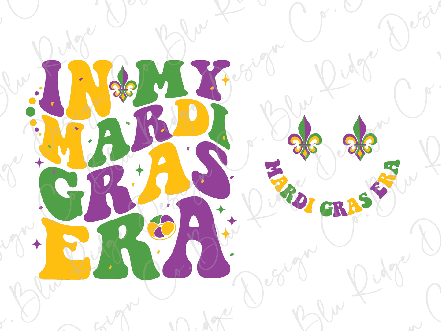 In My Mardi Gras Era (Back/Pocket) Combo Graphic T-Shirt
