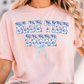 Blue Toile Varsity Blue Tide Cheer Graphic T-Shirt