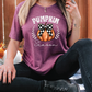 Pumpkin Season Checkered Coquette Graphic T-Shirt