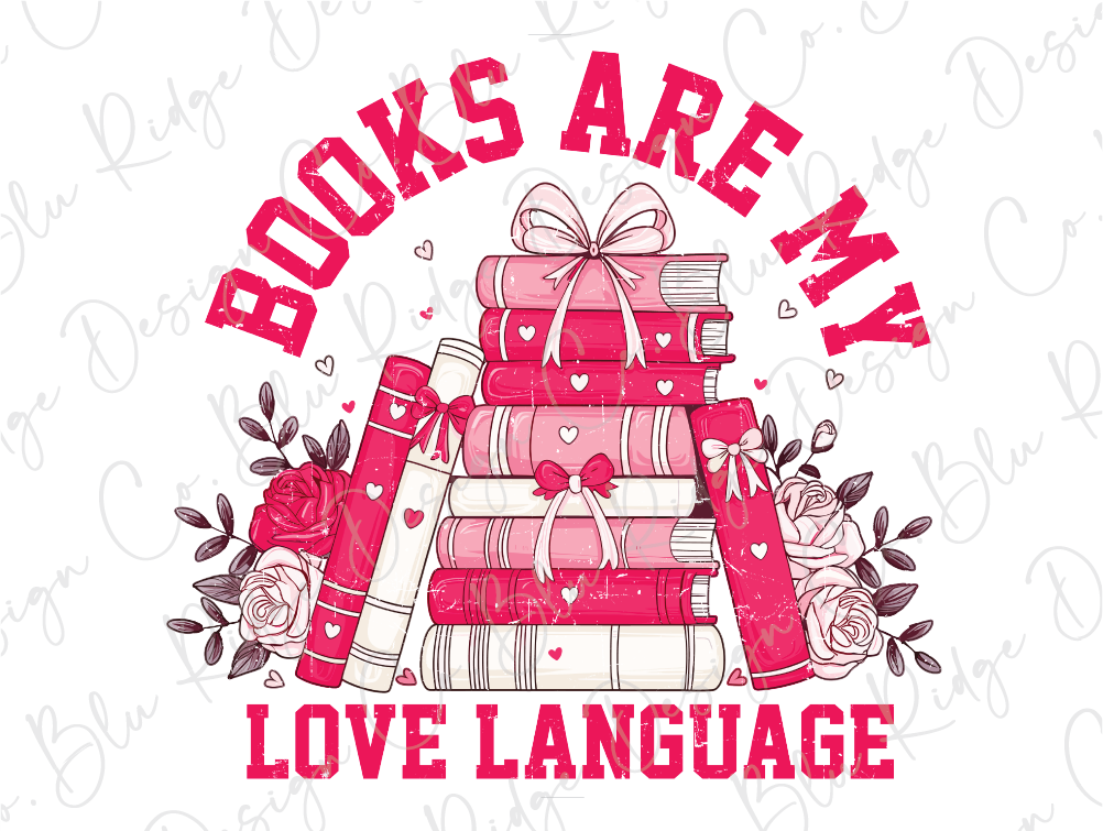 Books Are My Love Language Valentines Day Graphic T-Shirt