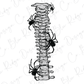 Spooky Spider Spine Skeleton (Back/Pocket Combo) Graphic T-Shirt
