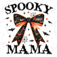 Spooky Mama Halloween Coquette Bow Graphic T-Shirt