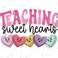 PINK Teaching SweetHeart's Valentines Day Hearts Graphic T-Shirt