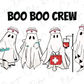 Boo Crew Halloween Nurse Ghost Graphic T-Shirt