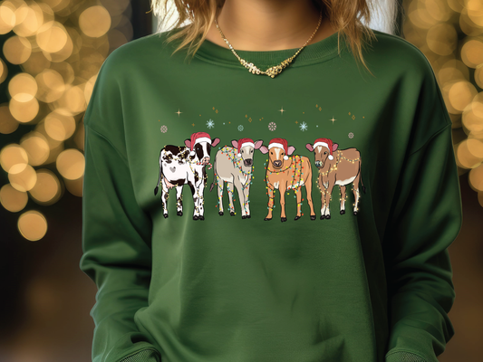 Christmas Cows Graphic T-Shirt