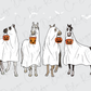 Halloween Ghost Horse Sheet Design Graphic T-Shirt