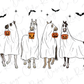 Halloween Ghost Horse Sheet Design Graphic T-Shirt
