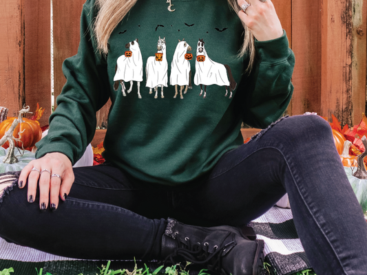 Halloween Ghost Horse Sheet Design Graphic T-Shirt