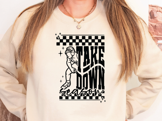 Take Down Wrestling Season Graphic T-Shirt