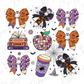 School Halloween Collage Graphic T-Shirt
