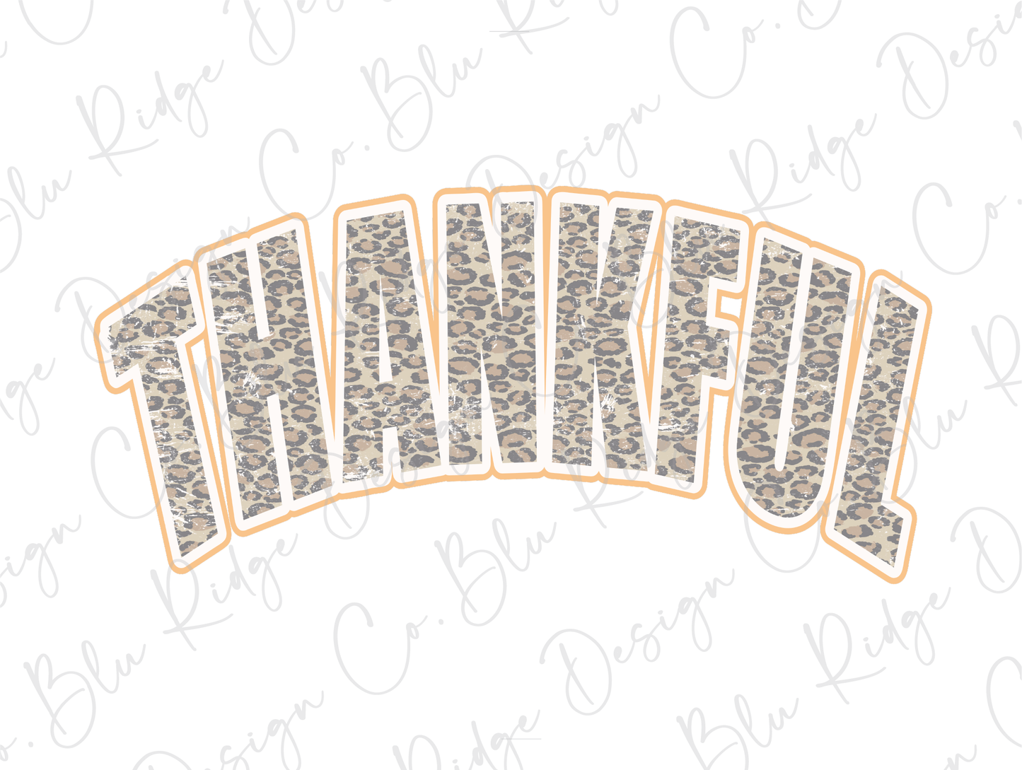 Thankful Leopard Graphic T-Shirt