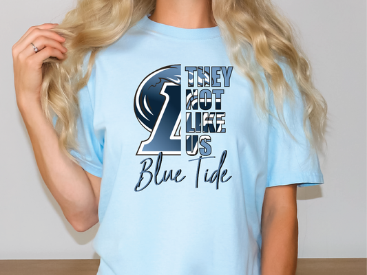 Long County Blue Tide They Not Like Us Graphic T-Shirt