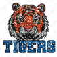 Tigers Sequins Football Mascot Graphic T-Shirt
