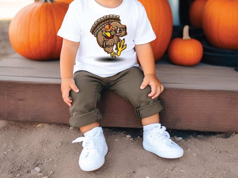 Football Playing Turkey Graphic T-Shirt