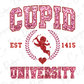 Cupid's University Est 1823 Sparkles Valentines Day Graphic T-Shirt