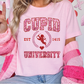 Cupid's University Est 1823 Sparkles Valentines Day Graphic T-Shirt