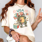 USA Patriotic Frog Graphic T-Shirt