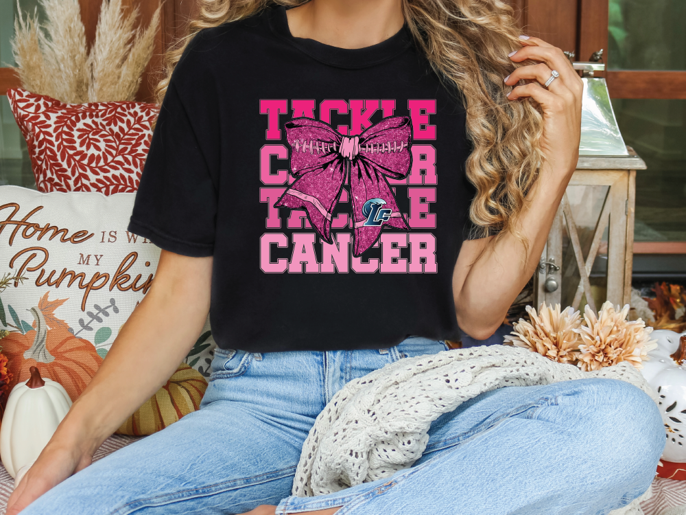 Blue Tide Tackle Cancer LC Comfort Colors Tee