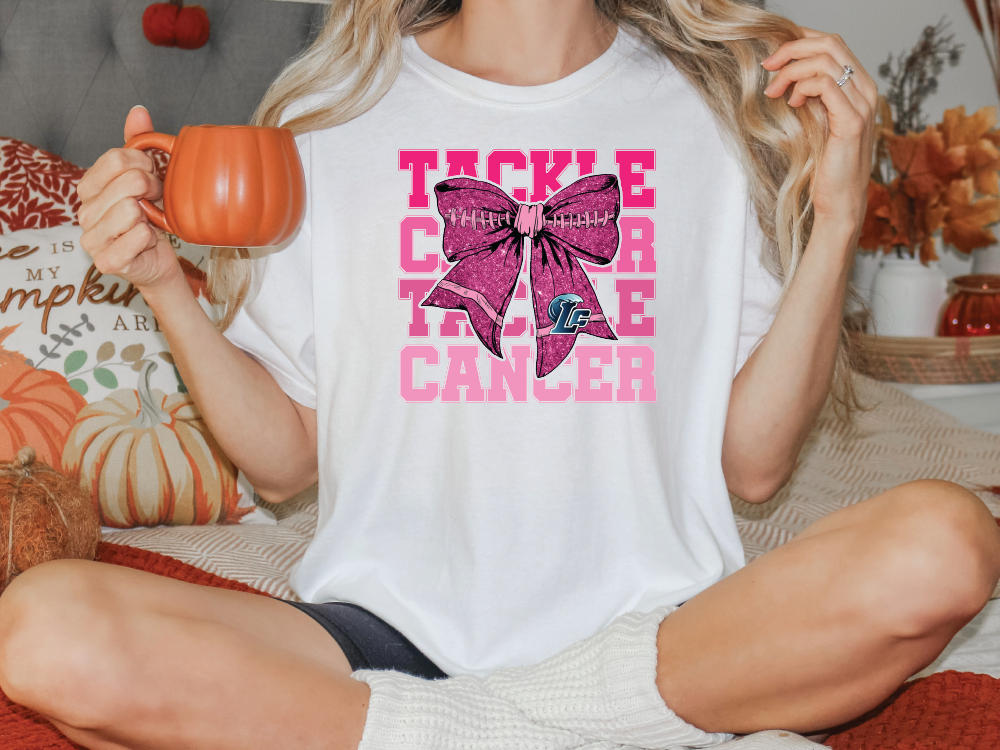 Blue Tide Tackle Cancer LC Comfort Colors Tee