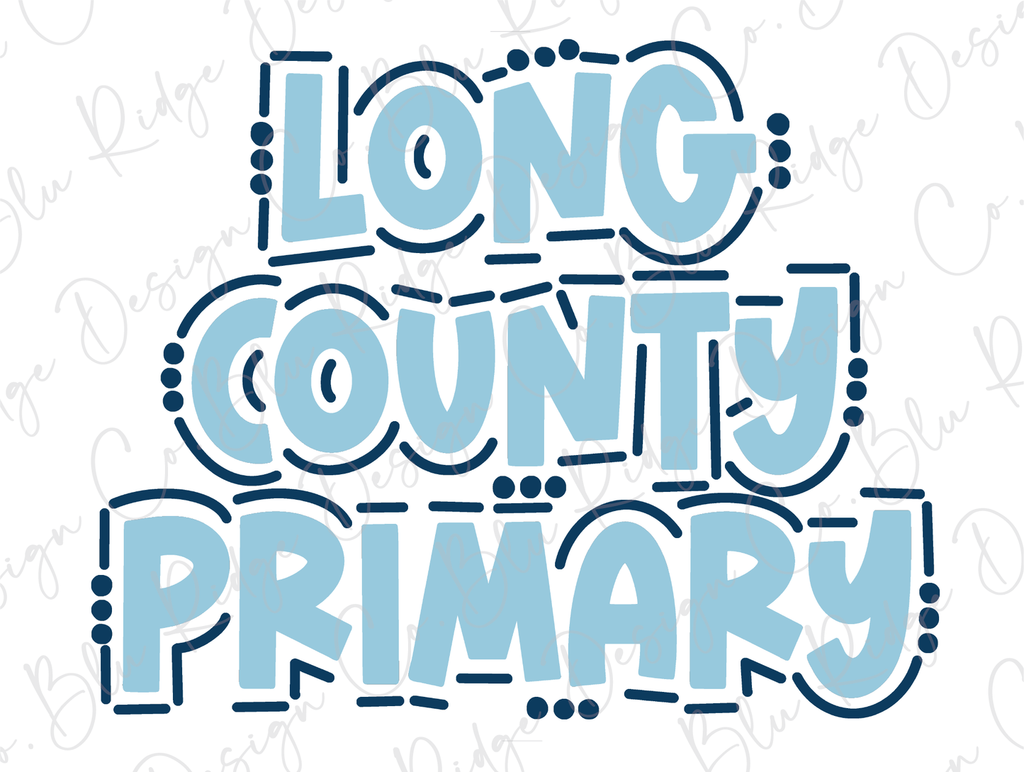 LC Primary Blue Tide School Spirit Graphic T-Shirt