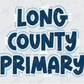 Long County Primary Blue Tide School Spirit Graphic T-Shirt