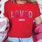 LOVED John 3:16 Valentines Day Pink Glitter Graphic T-Shirt