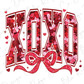 XOXO Coquette Faux Glitter Sequins Valentines Day Graphic T-Shirt