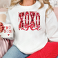 XOXO Coquette Faux Glitter Sequins Valentines Day Graphic T-Shirt