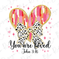 You Are Loved John 3:16 Brushstroke Coquette Heart Valentines Day Graphic T-Shirt