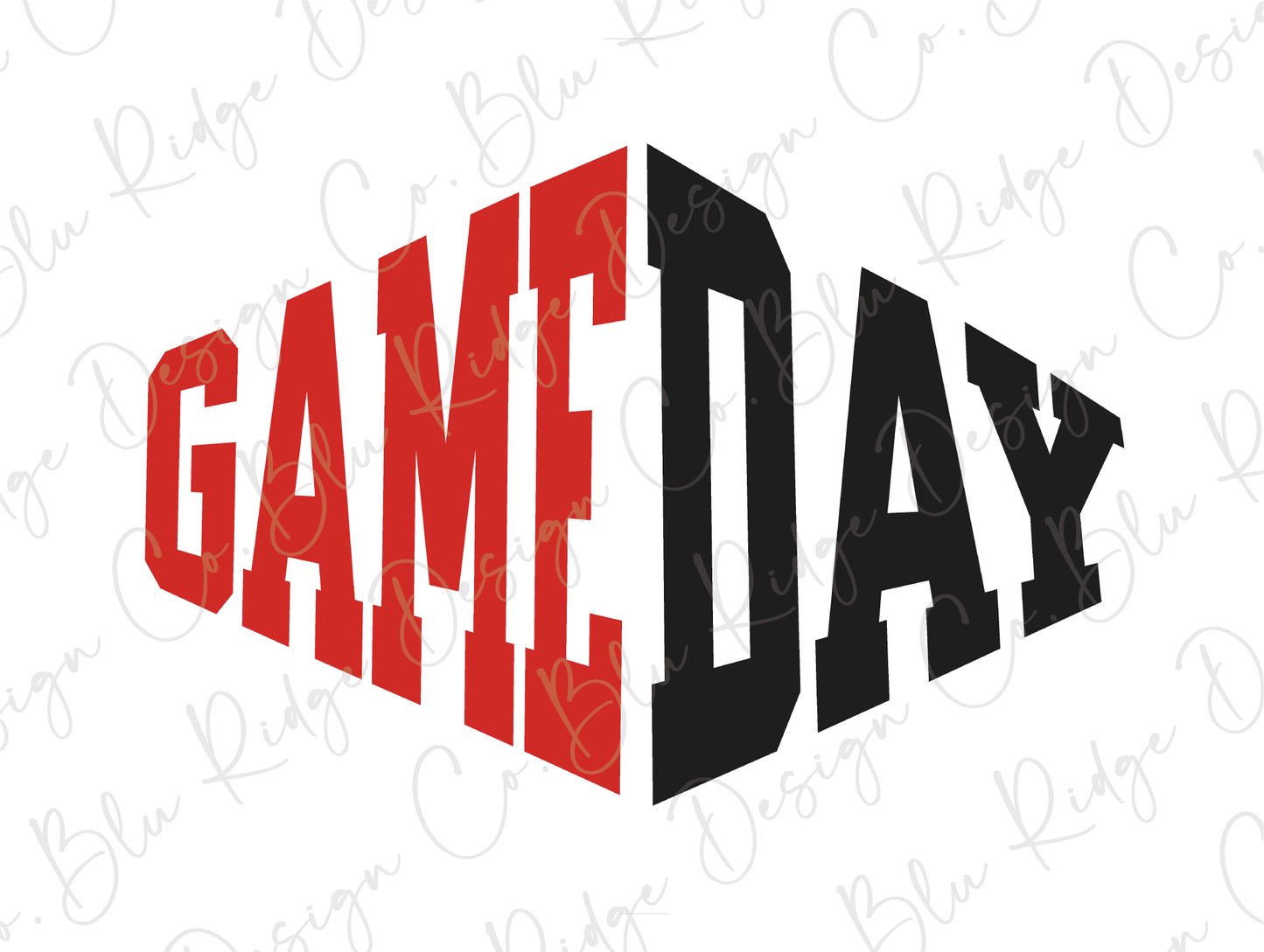 the word game day on a white background