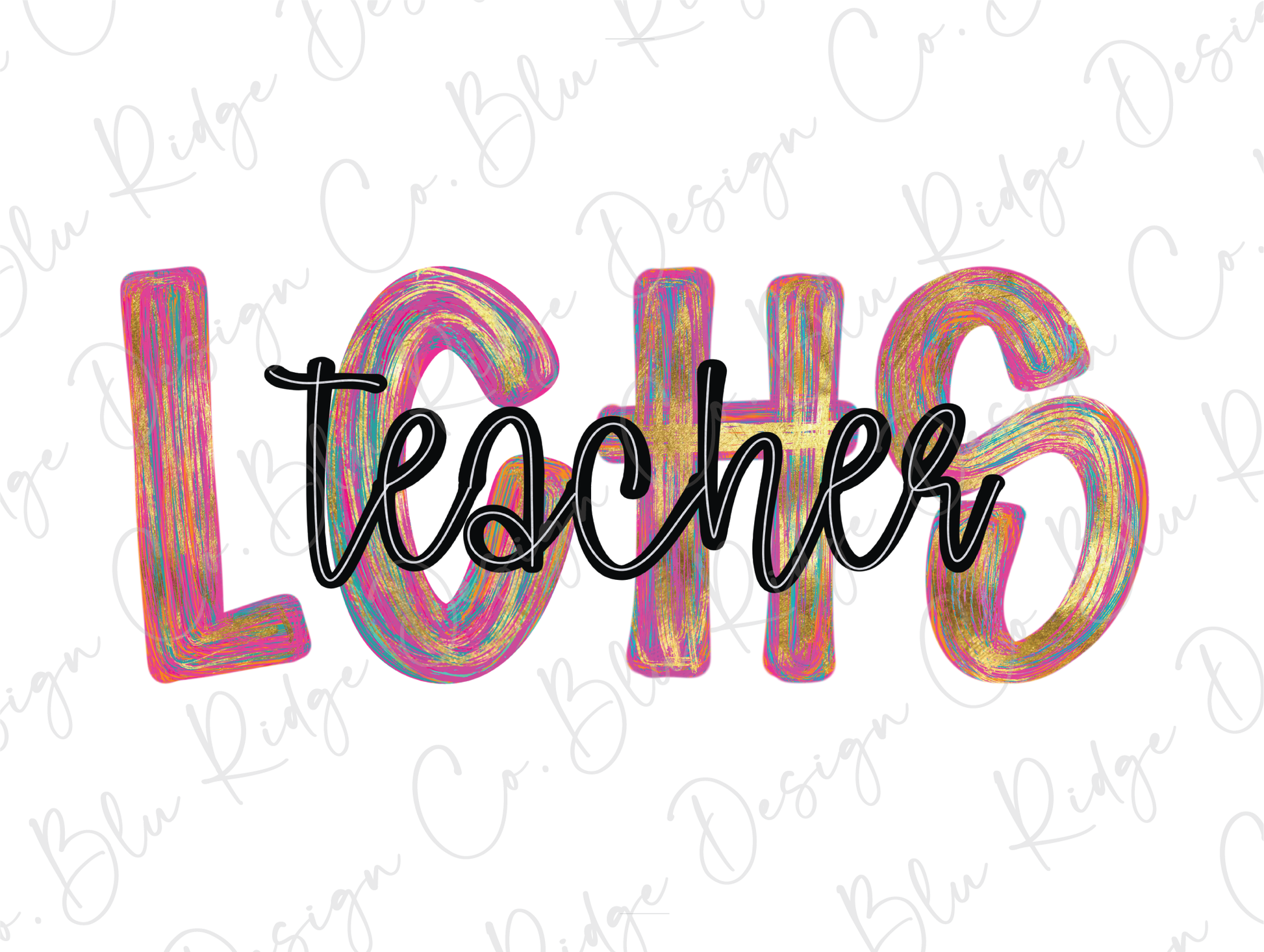 the word teacher written in black ink on a white background