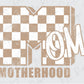 a picture of the word mom with a checkerboard pattern