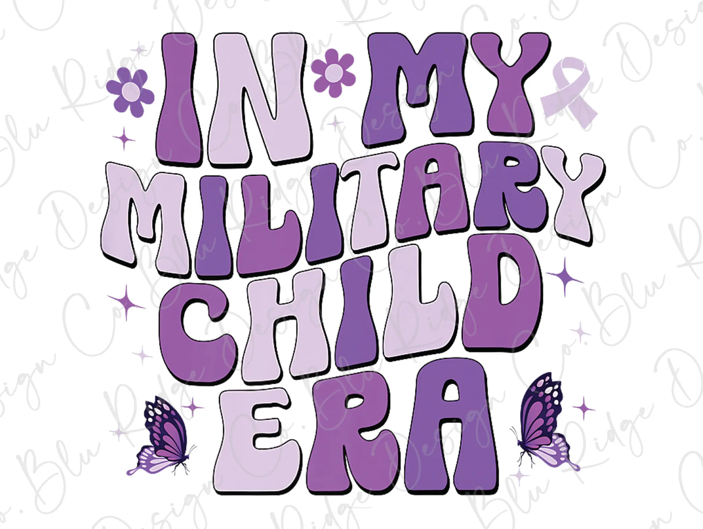 the words in my military child era are purple