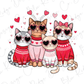 a group of cats wearing sweaters and sunglasses