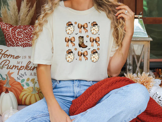 Western Ghost Coquette Collage Graphic T-Shirt