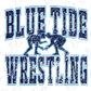 a blue and white t - shirt that says blue tide wrestling